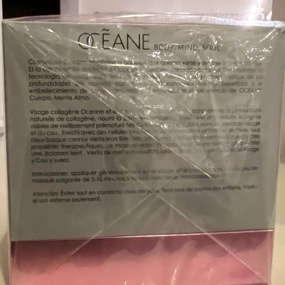 Oceane Pink Pearl Collagen Face & Neck Mask 50ml/1.7oz NIB Sealed - Picture 2 of 4